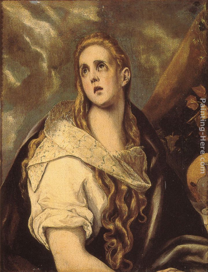 The Penitent Magdalene painting - El Greco The Penitent Magdalene art painting